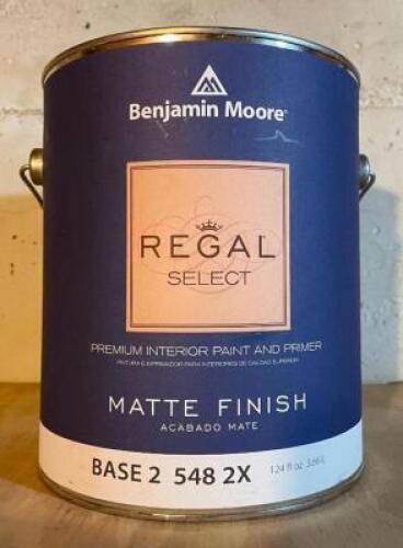 (4) REGAL SELECT PREMIUM BASE 2 INTERIOR PAINT AND PRIMER- MATTE FINISH