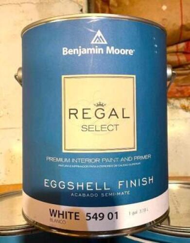 (4) REGAL SELECT WHITE PREMIUM INTERIOR PAINT AND PRIMER- EGGSHELL FINISH