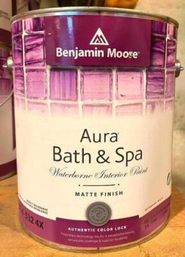 (2) AURA BATH AND SPA BASE 4 WATERBORNE INTERIOR PAINT-MATTE FINISH