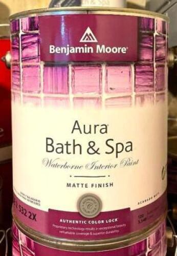(2) AURA BATH AND SPA BASE 2 WATERBORNE INTERIOR PAINT-MATTE FINISH