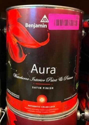(2) AURA BASE 2 WATERBORNE INTERIOR PAINT AND PRIMER- SATIN FINISH