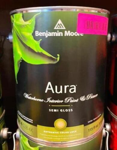 (4) AURA BASE 4 WATERBORNE INTERIOR PAINT AND PRIMER- SEMI GLOSS