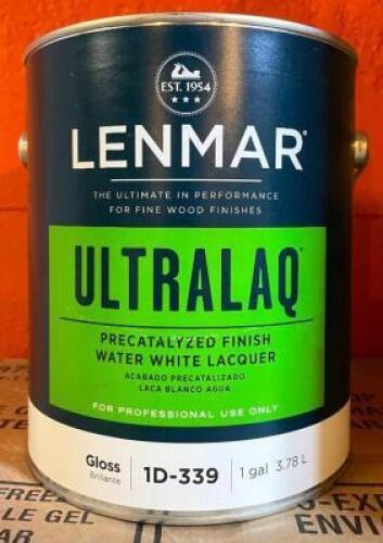 (4) ULTRA LAQ PRECATALYZED FINISH WATER WHITE LACQUER- GLOSS