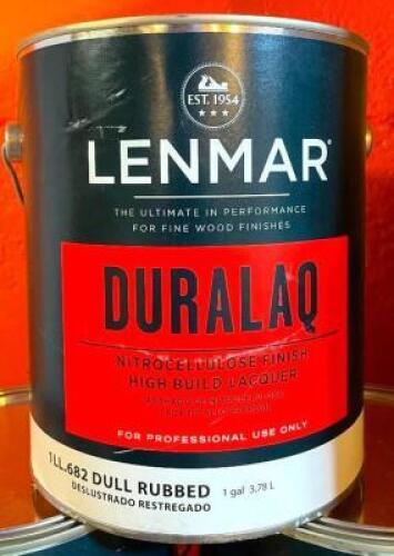 (3) DURAL AQ NITROCELLULOSE FINISH HIGH BUILD LACQUER-DULL RUBBED