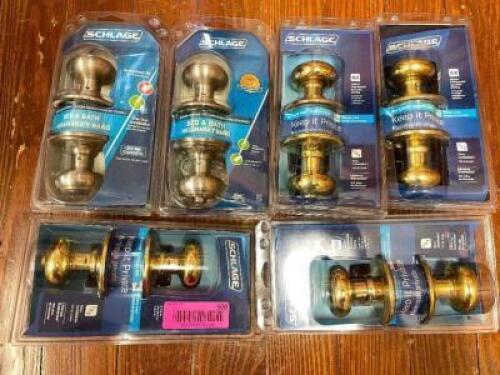 (6) ASSORTED INDOOR DOOR HANDLES