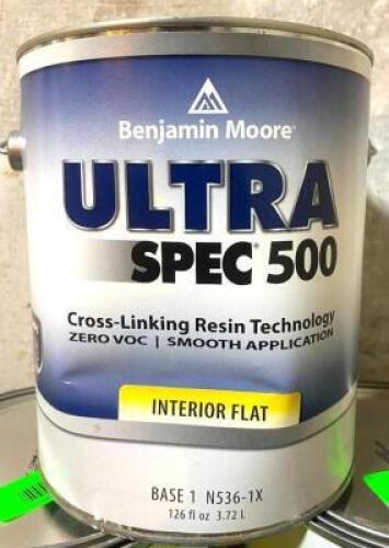 (3) ULTRA SPEC 500 BASE 1 INTERIOR FLAT PAINT
