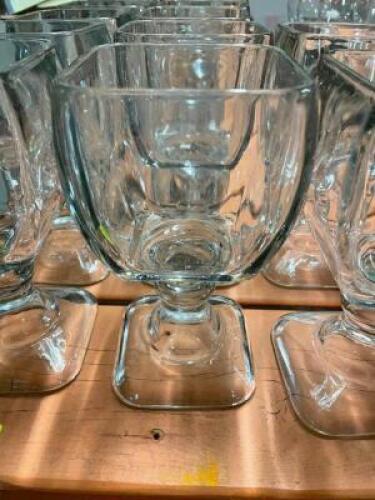 DESCRIPTION: (14) SQUARE MARGARITA GLASSES LOCATION: BAY 7 THIS LOT IS: SOLD BY THE PIECE QTY: 14