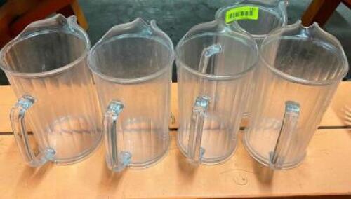 DESCRIPTION: (5) PLASTIC 64 OZ PITCHER LOCATION: BAY 7 THIS LOT IS: SOLD BY THE PIECE QTY: 5