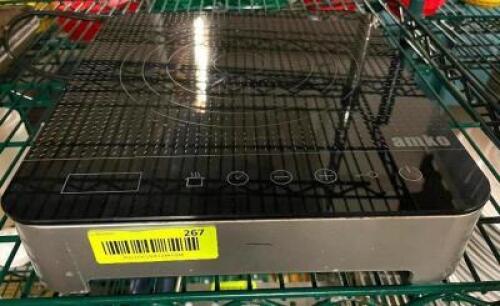 DESCRIPTION: AMKO INDUCTION COUNTER TOP RANGE. LOCATION: BAY 7 QTY: 1
