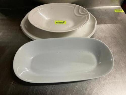 DESCRIPTION: (3) ASSORTED PLATTERS LOCATION: BAY 7 THIS LOT IS: ONE MONEY QTY: 1