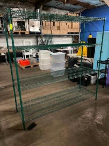 DESCRIPTION: 72" X 18" FOUR TIER COATED WIRE SHELF LOCATION: BAY 7 QTY: 1