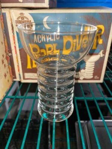 DESCRIPTION: (2) BOXES OF ACRYLIC PEARL DIVER GLASSES ADDITIONAL INFORMATION 4 PER BOX LOCATION: BAY 7 THIS LOT IS: ONE MONEY QTY: 1