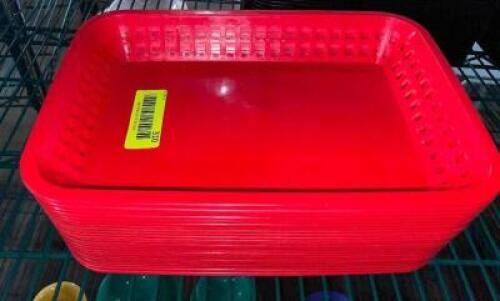 DESCRIPTION: (24) 11" PLASTIC FOOD BASKETS LOCATION: BAY 7 THIS LOT IS: SOLD BY THE PIECE QTY: 24