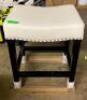 TUDOR BACKLESS 30" STATIONARY BARSTOOL IN IVORY - 2