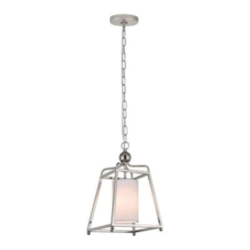 WAGNER 1-LIGHT POLISHED NICKEL PENDANT