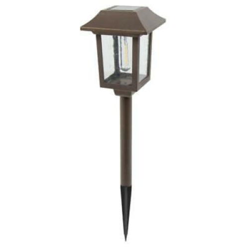 6CT PACK OF SOLAR GOLDEN BRONZE OUTDOOR INTEGRATED FILAMENT LED PATH LIGHT