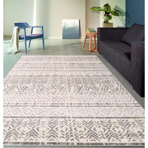 GEOMETRIC BOHEMIAN DESIGN GRAY AREA RUG