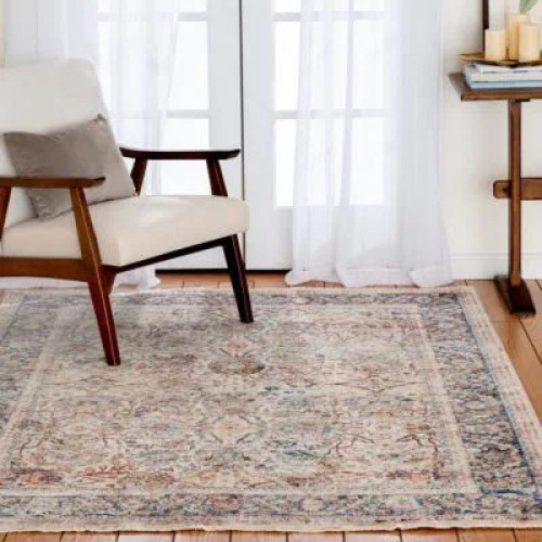 NADENA IVORY ORIENTAL POLYESTER AREA RUG
