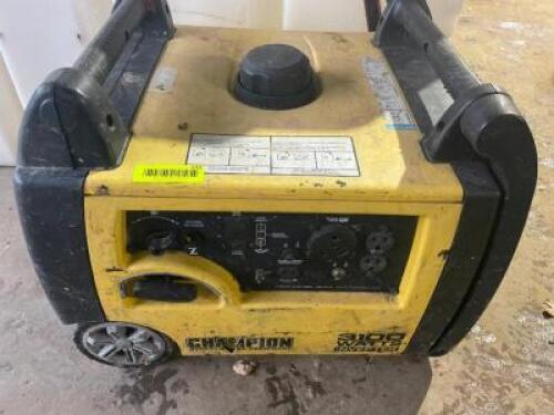 DESCRIPTION: CHAMPION 3100 WATT GAS POWERED PORTABLE GENERATOR BRAND/MODEL: CHAMPION 75531 INFORMATION: HAS COMPRESSION LOCATION: SHOP QTY: 1