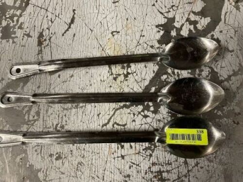 (3) STAINLESS SERVING SPOONS