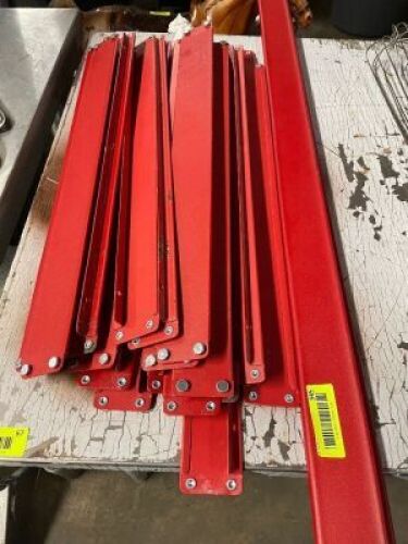 MISC. RED SHELVING PIECES.