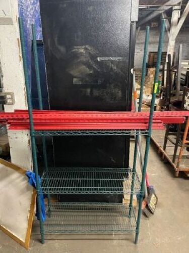 36" X 18" THREE TIER COATED WIRE SHELF.