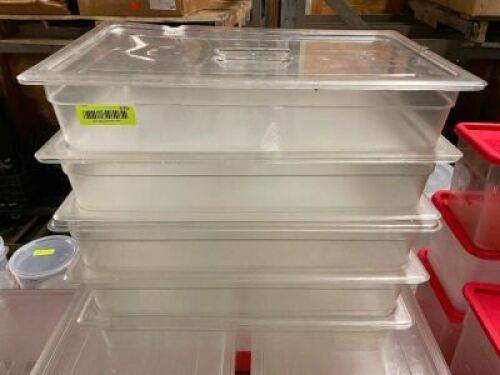 (5) FULL SIZE PLASTIC INSERTS W/ LIDS