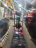 DESCRIPTION: (1)PORTABLE MANUAL PLATFORM LIFT TRUCK BRAND/MODEL: DAYTON/4ECW7 INFORMATION: LOAD CAPACITY: 880 LB/BLACK & RED/FLAT BACK RETAIL$: 966.33 - 7