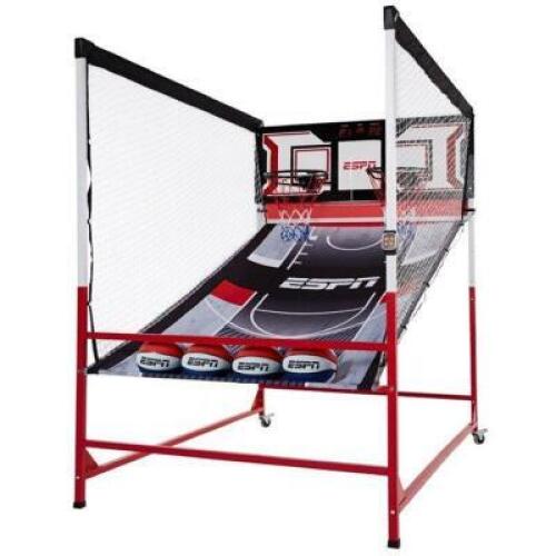 DESCRIPTION: (1) 2-PLAYER POP A SHOT BRAND/MODEL: ESPN/BG132Y19004 INFORMATION: 8-GAME MODES/LED SCORING SCREEN/MUST COME INTO INSPECT CONTENTS RETAIL