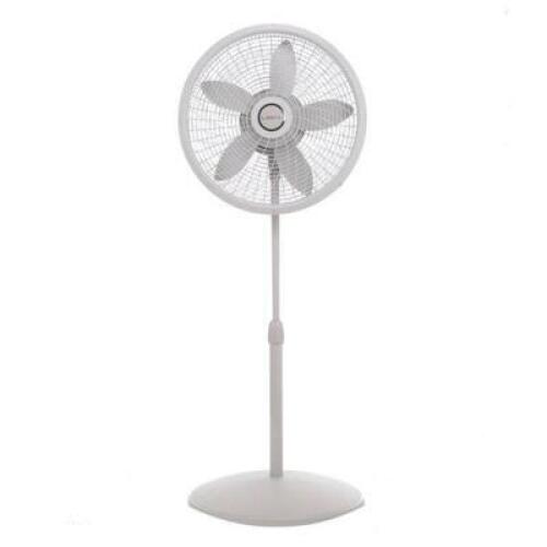 DESCRIPTION: (1) CYCLONE PEDESTAL FAN BRAND/MODEL: LASKO/S18902 INFORMATION: GRAY/3-SPEEDS/ADJUSTABLE RETAIL$: 32.94 SIZE: 54.5"H X 20.5"W X 20.5"L QT
