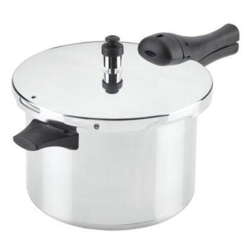 DESCRIPTION: (1) PRESSURE COOKER BRAND/MODEL: FARBERWARE INFORMATION: ALUMIN CONSTRUCTION RETAIL$: 29.97 SIZE: 6-QT QTY: 1