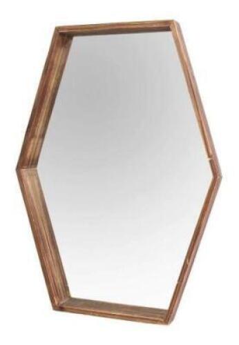 DESCRIPTION: (1) NOVELTY CLASSIC MIRROR BRAND/MODEL: STRATTON/S13571 INFORMATION: NATURAL/WOOD FRAME RETAIL$: 89.68 SIZE: 27.95"H X 20.47"W X 1.97"D Q