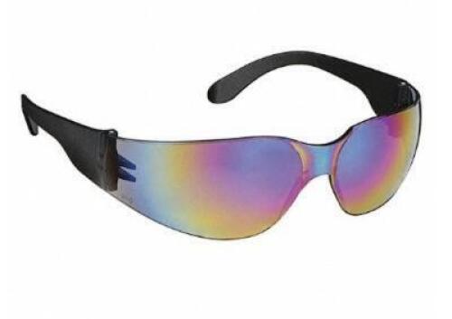 DESCRIPTION: (2) PACKS OF (12) SAFETY GLASSES BRAND/MODEL: RADIANS/MR01ROID INFORMATION: RAINBOW MIRROR/SCRATCH-RESISTANT RETAIL$: $23.88/PACK SIZE: U