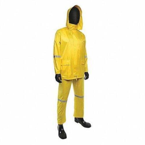 DESCRIPTION: (4) RAIN SUIT BRAND/MODEL: WEST CHESTER 205GK1 INFORMATION: 3 PIECE, YELLOW RETAIL$: $ 20.62 EA SIZE: 4XL QTY: 4