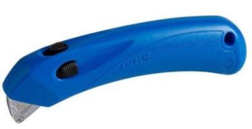DESCRIPTION: (12) HANDY CUTTER BRAND/MODEL: PACIFIC/RSC-432 INFORMATION: BLUE/AUTO-LOCKING RETAIL$: 28.56 PER LOT SIZE: 5-5/8"L X 1-1/2"W X 3/4"H QTY: