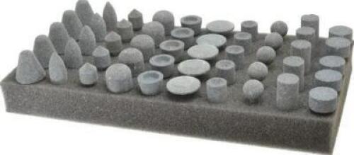 DESCRIPTION: (1) STONE ABRASIVES POINT SET BRAND/MODEL: MSC/925006KIT INFORMATION: 50-PIECES/ALUMINUM OXIDE RETAIL$: 119.32 SIZE: 1/4"SHANK DIA QTY: 1