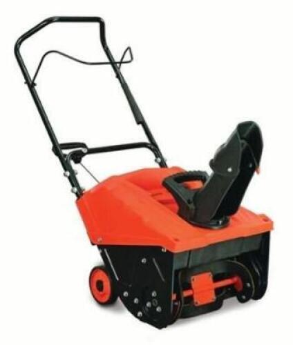 DESCRIPTION: (1) SINGLE-STAGE SNOW THROWER BRAND/MODEL: YARDMAX/YB4628 INFORMATION: GAS-POWERED/87CC/REMOVES SNOW UP TO 11" DEEP RETAIL$: 450 SIZE: 41