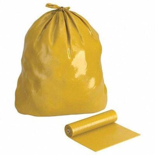 DESCRIPTION: (1) BOX OF (50) ROLLS OF TRASH BAGS BRAND/MODEL: TOUGH GUY #52WX95 INFORMATION: YELLOW RETAIL$: $167.00 EA SIZE: 60 GALLON QTY: 1