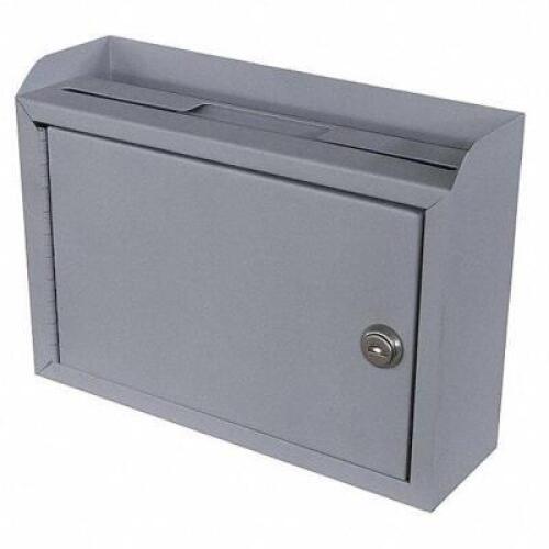 DESCRIPTION: (1) SUGGESTION BOX BRAND/MODEL: GRAINGER #2KEK1 INFORMATION: GRAY RETAIL$: $50.44 EA SIZE: 3IN D QTY: 1