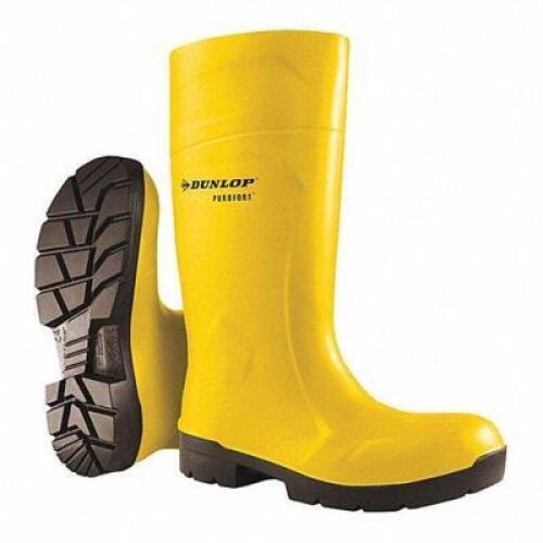 DESCRIPTION: (1) PAIR OF RUBBER BOOTS BRAND/MODEL: ONGUARD INFORMATION: YELLOW RETAIL$: $153.23 SIZE: SIZE 10 QTY: 1