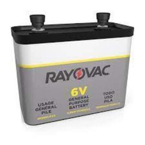 DESCRIPTION: (6) GENERAL PURPOSE LANTERN BATTERY BRAND/MODEL: RAYOVAC RETAIL$: $7.69 EA SIZE: 6V -918C QTY: 6