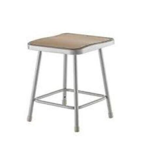 DESCRIPTION: (1) HARDBOARD SQUARE STOOL BRAND/MODEL: NATIONAL PUBLIC SEATING #6318 RETAIL$: $64.18 SIZE: 18 IN QTY: 1