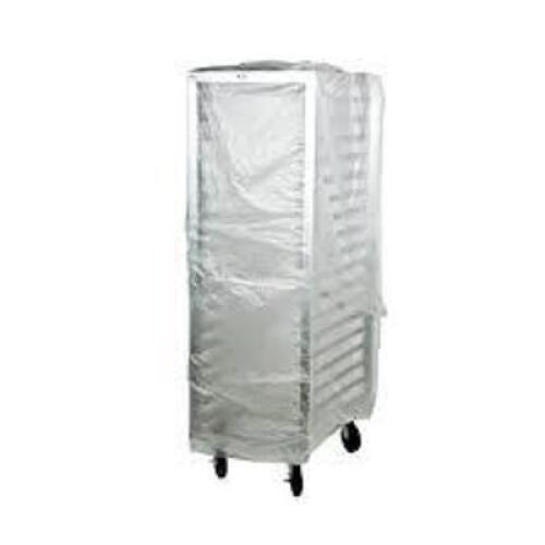 DESCRIPTION: (2) BOZES OF (50) DISPOSABLE SPEED RACK COVERS BRAND/MODEL: LK PACKAGING INFORMATION: CLEAR RETAIL$: $18.49 EA SIZE: 52X80 QTY: 2