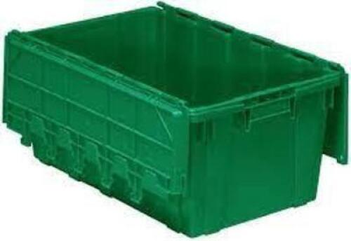 DESCRIPTION: (1) INDUSTRIAL PLASTIC STORAGE TOTE BRAND/MODEL: BUCKHORN #AR2717120209000 INFORMATION: GREEN RETAIL$: $64.30 SIZE: 27X17X12 QTY: 1