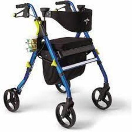 DESCRIPTION: (1) ROLLING WALKER BRAND/MODEL: MEDLINE EMPOWER INFORMATION: BLUE RETAIL$: $150.00 EA SIZE: 8" WHEELS QTY: 1