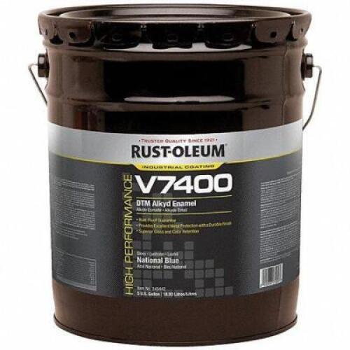 DESCRIPTION: (1) HIGH GLOSS INTERIOR EXTERIOR PAINT BRAND/MODEL: RUST-OLEUM #2ZLN2 INFORMATION: BLUE RETAIL$: $496.23 SIZE: 5 GALLON QTY: 1