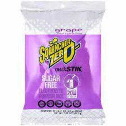 DESCRIPTION: (4) BAGS OF APPROX (50) SPORTS DRINK POWDER CONCENTRATE BRAND/MODEL: SQWINCHER #2EHF3 INFORMATION: GRAPE RETAIL$: $32.63 EA QTY: 4