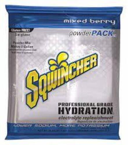 DESCRIPTION: (2) SPORTS DRINK MIX POWDER CONCENTRATE BRAND/MODEL: SQWINCHER #10U604 INFORMATION: MIXED BERRY RETAIL$: $10.95 EA SIZE: 1 PACKAGE = 5 GA