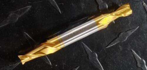 DESCRIPTION: (1) HSS DOUBLE END 2 FLUTE END MILL BRAND/MODEL: HERTEL 411119561 RETAIL$: $26.49 SIZE: 5/16" DIA, 9/16 LOC, 3/8 SD QTY: 1