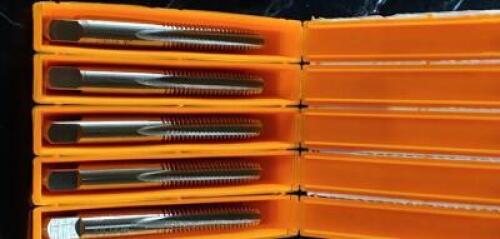 DESCRIPTION: (5) HSS PLUG HAND TAPS BRAND/MODEL: HERTEL 59915108 RETAIL$: $ 15.73 EA SIZE: 3/8"-16 QTY: 5